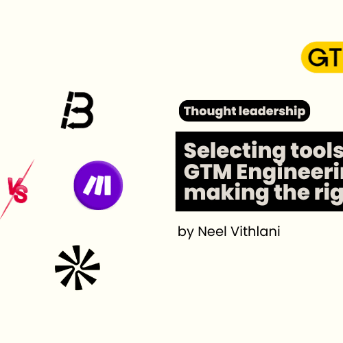 Selecting tools for GTM Engineering: making the right bets